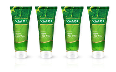 Vaadi Herbals Value Pack of Anti Acne Neem Face Wash with Tea Tree Extract, 4 x 60ml